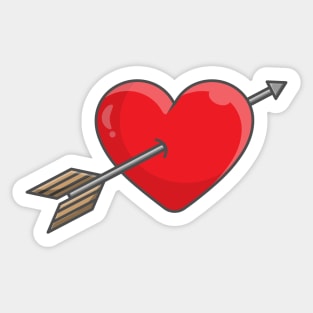 ARROW TO THE HEART Sticker